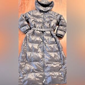 Teen Girl’s Lightweight Belted Maxi PufferJacket